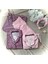Good Night Pijamahomewear Pembe Beyaz Çizgili 5 Düğmeli Süet Pijama Takımı 1