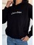 Kadın Kapüşonlu Kanguru Cepli Baskılı Üç Iplik Şardonlu Sweatshirt P-00018480 2