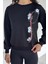 Kadın Ön Baskılı Bisiklet Yaka Sweatshirt P-00018479 3