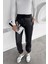 Kadın Bel ve Paça Lastikli Suni Deri Pantolon P-00018468 1