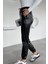 Kadın Bel ve Paça Lastikli Suni Deri Pantolon P-00018468 3