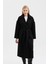 Kadın Kruvaze Kapama Oversize Uzun Kaban 1