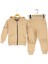 Kapüşonlu Armalı Diz Detaylı Iki Iplik Eşofman Takım - Bej - 4 Yaş - ATA30594.0-BEJ-4 Yaş Bej 1