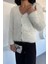 Kadın Çift Cepli Gold Düğme Detaylı Sakallı Yumoş Triko Hırka (S-M-L-Xl Beden Uyumludur.) P-00018434 3