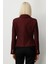 Kadın Kruvaze Yaka Kaşe Ceket 5073 Bordo 4