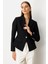 Kadın Kapak Cepli Vatkalı Ceket 5021 Siyah 2