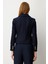 Kadın Kruvaze Yaka Kaşe Ceket 5073 Lacivert 4