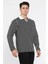 Gömlek Yaka Çizgili Erkek Sweatshirt P-00018583 2