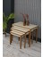 3 Lü Luna Krem Mdf Zigon Sehpa, Modern Sehpa, 3 Lü Ahşap Sehpa 1