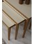3 Lü Luna Krem Mdf Zigon Sehpa, Modern Sehpa, 3 Lü Ahşap Sehpa 2
