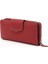 Kadın Kırmızı - Lacivert Yatay Hakiki Deri Cüzdan 3