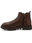 Erkek Kahverengi Fermuarlı Hakiki Deri Chelsea Bot 3