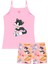 Kız Çocuk Atlet Boxer Likralı Pembe Kedi (%96 Pamuk - %4 Elastan) 1