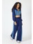 Denim Detaylı Kapşonlu Crop Eşofman Takım - Mavi-Lacivert Mavi-Lacivert - L 6