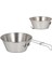 Çelik 550 Ml Katlanır Kulp Ölçekli Kamp Ve Piknik Kasesi Mt103 3