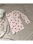 Goodnight Homewear Kırmızı Kalp Desenli Beyaz Süet Düğmeli Ikili Pijama Takımı 5