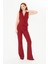 Bordo Slim Fit Düğmeli Yelek – Kadın Takım Yeleği Ofis Şıklığı Için Modern Kesim Klasik Yelek 1
