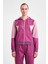 Kadın Fermuarlı Kapüşonlu Sweatshirt 25N-2131 1