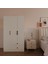 %100 Mdf 3 Kapaklı 2 Çekmeceli 7 Raflı Gardırop – 180X105X48 cm Moriva Kurulum Animaslonlu 2