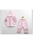 Desenli Kapüşonlu Çıtçıtlı Welsoft Ikili Alt Üst Takım - Pembe - 6 - 9 Ay - FLE248061-PEMBE-6 - 9 Ay Pembe 1