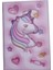 Puffy Kabartma Yüzey ( 14*20 Cm) 80 Yaprak Renkli Çizgili Hatıra Defteri ( Pink Unicorn ) 2