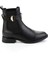 Siyah Hakiki Deri Kadın Bot & Bootie K02724400103 1