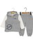 Level Nakışlı Kapüşonlu Iki Iplil Üçlü Alt Üst Takım - Gri - 18 Ay Gri 1