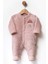 World Nakışlı Çıtçıtlı Patikli Peluş Tulum - Pembe - 1 - 3 Ay - FLE215202-PEMBE-1 - 3 Ay Pembe 1