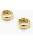 14K Gold Plated Thick Classic Hoop Küpe 1
