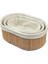 3’lü Oval Bambu Sepet Organizer Düzenleyici Saklama Kutusu 2