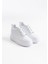 Modaserdem Lauren Kadın Gizli Topuk Mat Beyaz Spor Ayakkabı 3