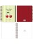 15X15 cm Kare 2'li Set Spiralli 2026 Yılı Haftalık Ajanda ve Defter Kiraz 2