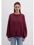 Bisiklet Yaka Bordo Basic Sweatshirt 1610198-70415 3
