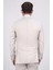 Slim Fit Sivri Yaka Kruvaze Bej Takım Elbise 5