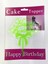 Msa-Shop Happy Birthday Yazılı Fiyonklu Pasta Kek Çubuğu Yeşil Renk 1