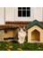 Lüx Kedi Evi Kulübesi & Kedi Mama ve Su Kabı Yağmur ve Soğuk Geçirmez Yalıtımlı 1.sınıf Doğal Ahşap 4