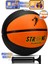 Strong Basketbol Topu Pompalı Full Kauçuk Dayanıklı Deep Channel Kabartma No:7 B12 Turuncu 1