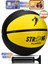 Strong Basketbol Topu Pompalı Full Kauçuk Dayanıklı Deep Channel Kabartma No:7 B12 Sarı 1