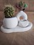 El Yapımı Dekoratif Beton 4'lü Set | Tepsi Donut Vazo Saksı Mumluk | Modern Minimalist Ev Ofis Aksesuarı 5