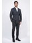 Slim Fit Sivri Yaka Kruvaze Antrasit Takım Elbise 1
