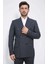Slim Fit Sivri Yaka Kruvaze Antrasit Takım Elbise 3