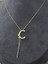 C Harfli Çelik Kolye 2