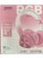 Merteknik Z11BT Kablosuz Kulak Üstü Rgb LED Işıklı Stereo Bluetooth Kulaklık Pembe 1