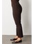 Dantel Süslemeli Dar Paça Pantolon Kahve 01087 3