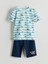 Yeni Sezon Baskılı Erkek Çocuk Şortlu Pijama Takımı 4
