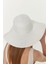 Beyaz Hasır Şapka Kadın Kullanımı İçin Güneşten Koruyucu Tasarım 5