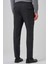 Erkek Siyah Polyester Trend Desenli Slim Fit Pantolon 5