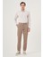 Erkek Vizon Yazlık Pamuk Yan Cep Slim Fit Chino Pantolon 3