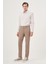 Erkek Vizon Yazlık Pamuk Yan Cep Slim Fit Chino Pantolon 5