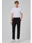 Erkek Siyah Örme Trend Ipli Slim Fit Jogger Pantolon 2